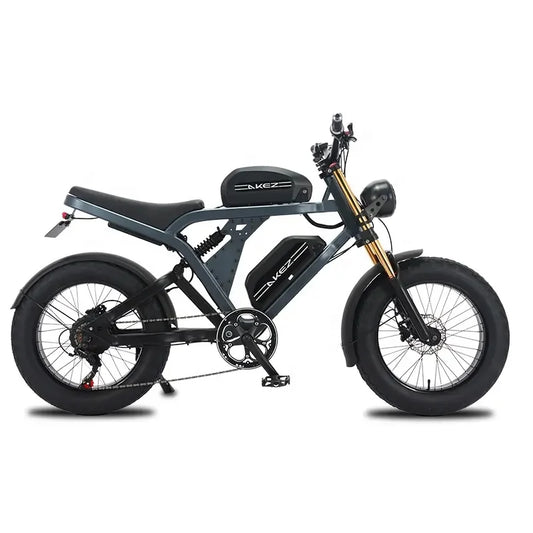 HKM-777107 20 Inch 1500W Electric Fat Tire Mountain Bike with 7 Speed Gears, Rear Hub Motor, and Dual Suspension