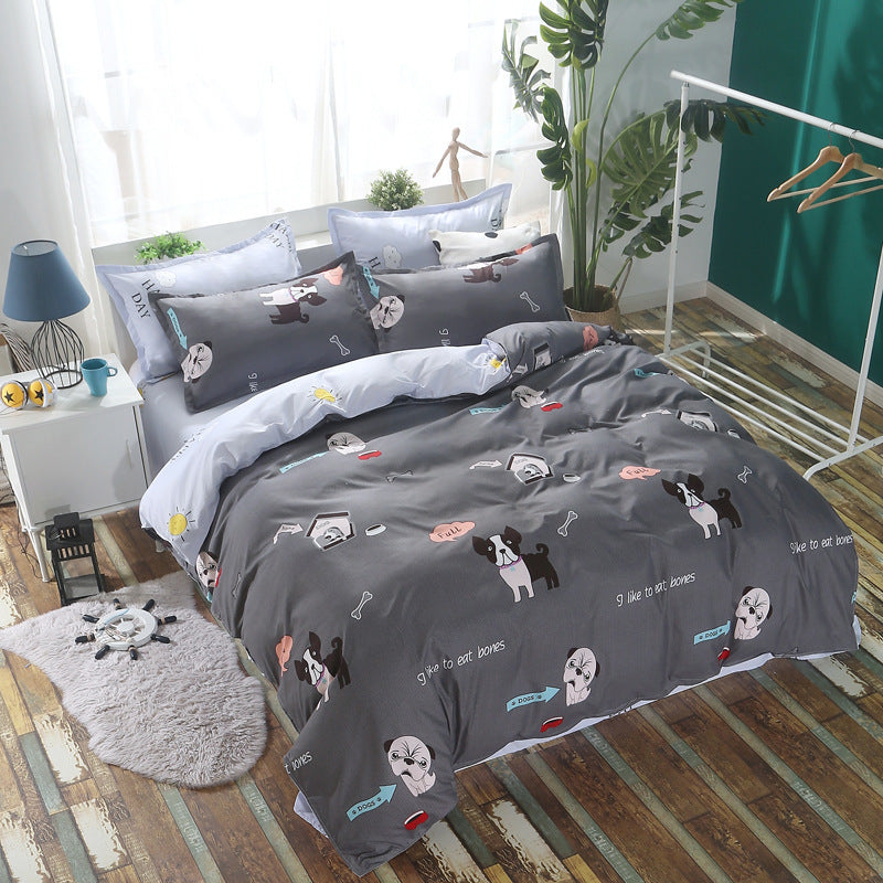 HKM-777171 Aloe Cotton 4-Piece Bed Sheet Set in Soft Polyester Fabric