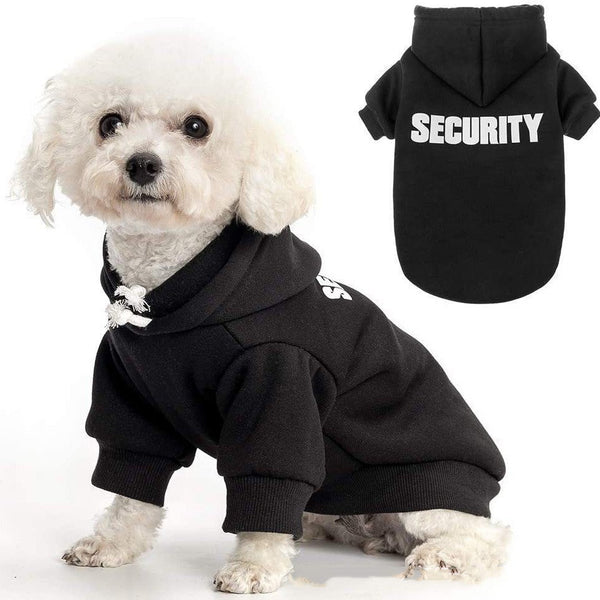 HKM-7772093 Fleece-Lined Casual Dog Hoodie for Warmth and Comfort in Black and Gray