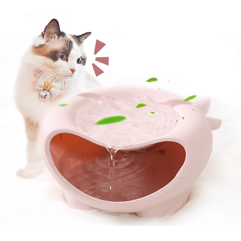 HKM-7772861 Pet Water Fountain with Oxygen Circulation - Blue and Pink, Plastic Design