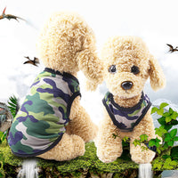 HKM-7773373 Multicolor Printed Mesh Camouflage Cartoon Dog Vest with Casual Style