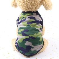 HKM-7773373 Multicolor Printed Mesh Camouflage Cartoon Dog Vest with Casual Style