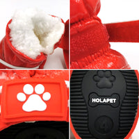 HKM-7773629 Waterproof Cotton Dog Boots for Winter - Non-Slip, Warm, and Wear-Resistant Footwear