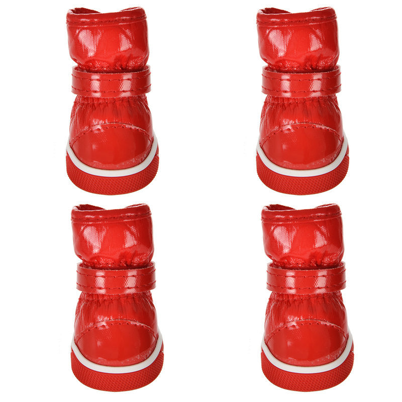 HKM-7773629 Waterproof Cotton Dog Boots for Winter - Non-Slip, Warm, and Wear-Resistant Footwear