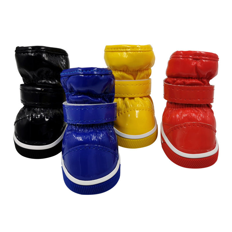 HKM-7773629 Waterproof Cotton Dog Boots for Winter - Non-Slip, Warm, and Wear-Resistant Footwear