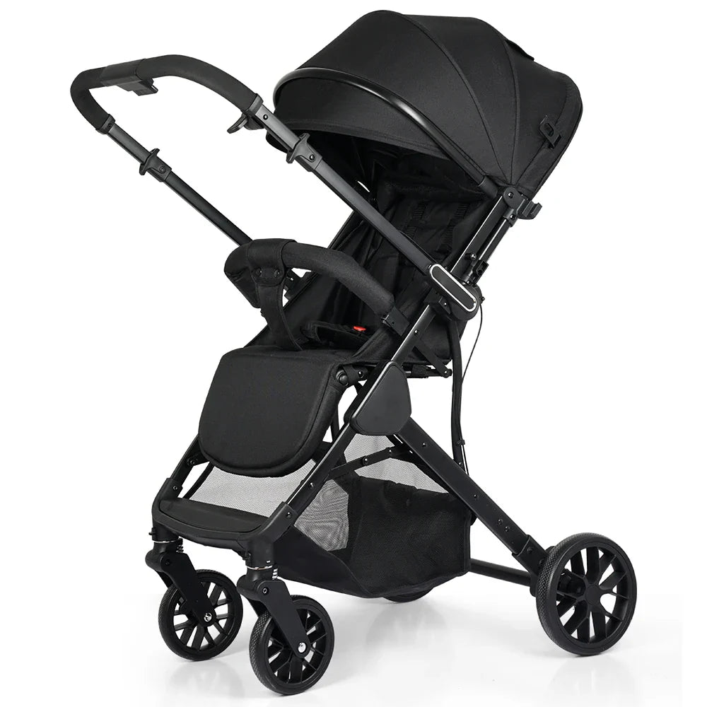 HKM-777363 Lightweight Foldable 3-in-1 Luxury Baby Stroller Pushchair for Infant Carriage