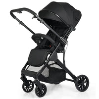 HKM-777363 Lightweight Foldable 3-in-1 Luxury Baby Stroller Pushchair for Infant Carriage