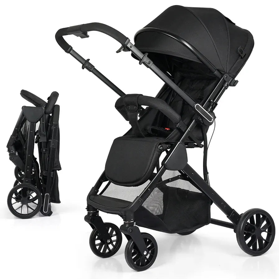 HKM-777363 Lightweight Foldable 3-in-1 Luxury Baby Stroller Pushchair for Infant Carriage