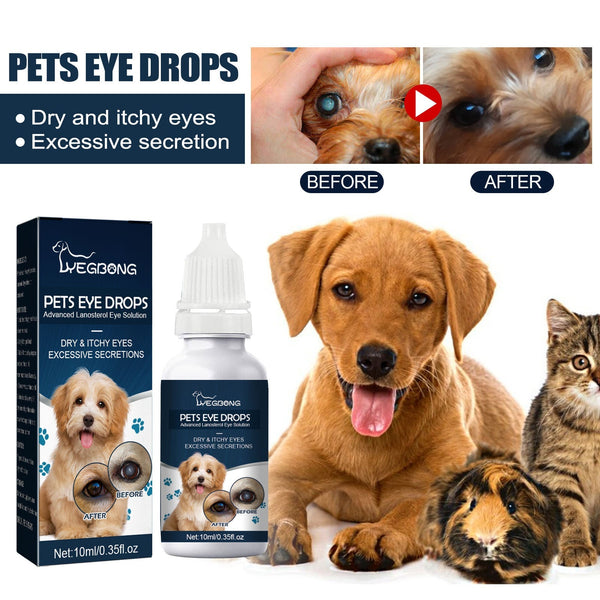 HKM-7774653 Pet Eye Drops for Tear Removal and Itch Relief - 10ml