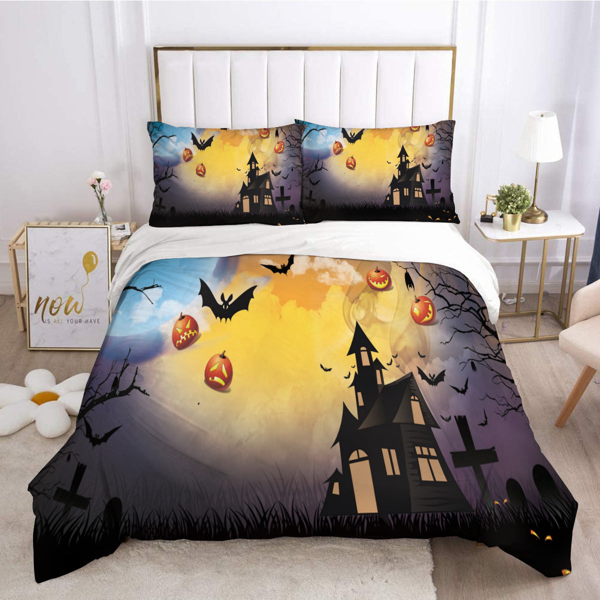 HKM-777491 Bedding Set Featuring Cartoon Animation Designs - Available in Multiple Sizes