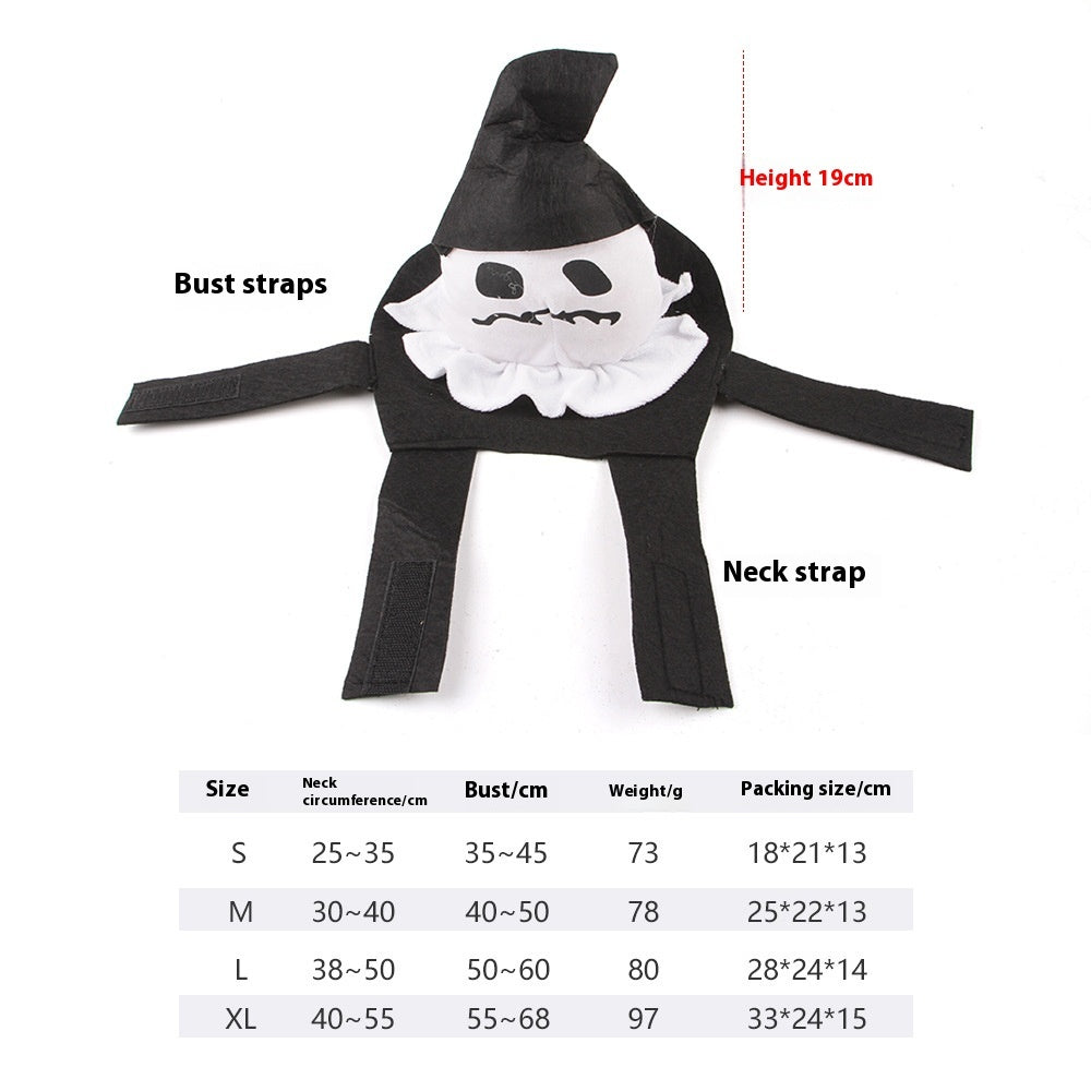 HKM-7775165 Costume for Pets: Ghost and Pumpkin Ghost Styles in Sizes S, M, L, XL