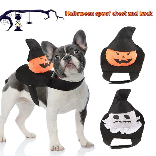 HKM-7775165 Costume for Pets: Ghost and Pumpkin Ghost Styles in Sizes S, M, L, XL