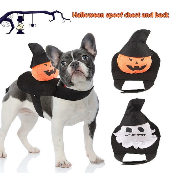 HKM-7775165 Costume for Pets: Ghost and Pumpkin Ghost Styles in Sizes S, M, L, XL