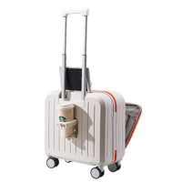 HKM-777555 Versatile Compact Carry-On Trolley with Front Laptop Pocket for Business Travel