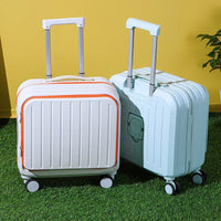 HKM-777555 Versatile Compact Carry-On Trolley with Front Laptop Pocket for Business Travel