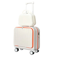 HKM-777555 Versatile Compact Carry-On Trolley with Front Laptop Pocket for Business Travel