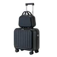 HKM-777555 Versatile Compact Carry-On Trolley with Front Laptop Pocket for Business Travel