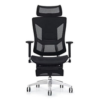 HKM-777619 Contemporary Black Fabric Reclining Office Chair with Adjustable Headrest for Ergonomic Comfort