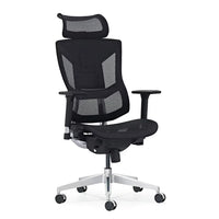 HKM-777619 Contemporary Black Fabric Reclining Office Chair with Adjustable Headrest for Ergonomic Comfort