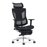 HKM-777619 Contemporary Black Fabric Reclining Office Chair with Adjustable Headrest for Ergonomic Comfort