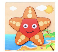 HKM-777619 Wooden Animal Puzzle Toy for Toddlers Age 1-3 - Educational and Interactive Learning Game