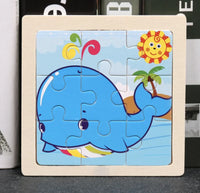 HKM-777619 Wooden Animal Puzzle Toy for Toddlers Age 1-3 - Educational and Interactive Learning Game