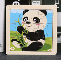 HKM-777619 Wooden Animal Puzzle Toy for Toddlers Age 1-3 - Educational and Interactive Learning Game