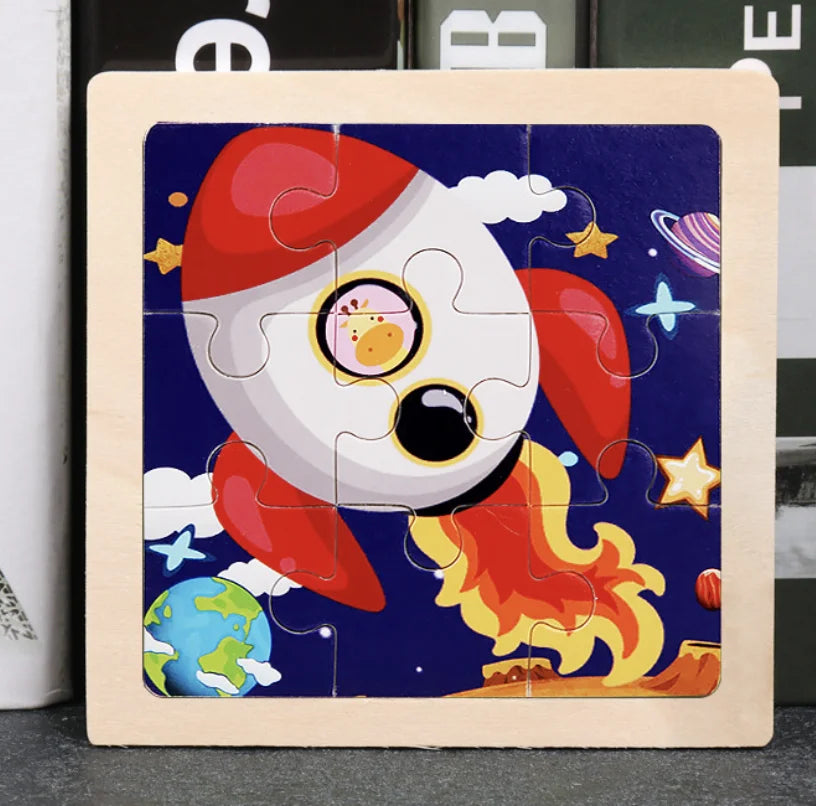 HKM-777619 Wooden Animal Puzzle Toy for Toddlers Age 1-3 - Educational and Interactive Learning Game