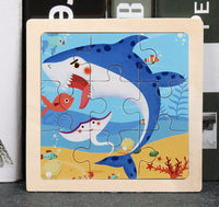HKM-777619 Wooden Animal Puzzle Toy for Toddlers Age 1-3 - Educational and Interactive Learning Game