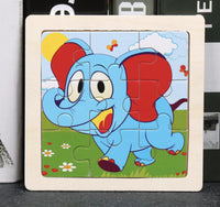 HKM-777619 Wooden Animal Puzzle Toy for Toddlers Age 1-3 - Educational and Interactive Learning Game