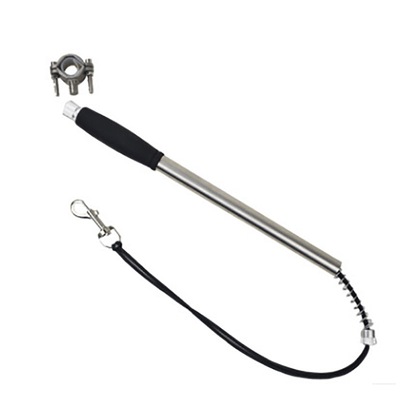 HKM-7776573 Hands-Free Dog Traction Rope for Bicycles - Adjustable Nylon Leash with Stainless Steel Handle, 44 cm Length, Stretches to 190 cm