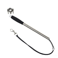 HKM-7776573 Hands-Free Dog Traction Rope for Bicycles - Adjustable Nylon Leash with Stainless Steel Handle, 44 cm Length, Stretches to 190 cm