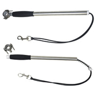 HKM-7776573 Hands-Free Dog Traction Rope for Bicycles - Adjustable Nylon Leash with Stainless Steel Handle, 44 cm Length, Stretches to 190 cm