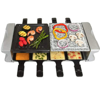 HKM-777683 1500W Adjustable Electric BBQ Grill with 8 Non-Stick Indoor Raclette Pans