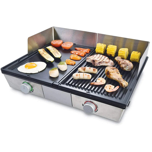HKM-777683 1500W Adjustable Electric BBQ Grill with 8 Non-Stick Indoor Raclette Pans
