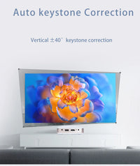 HKM-777683 Portable 4K Home Theater Projector with Smart DLP, 5400mAh Battery, and Dual Wifi Connectivity for Travel