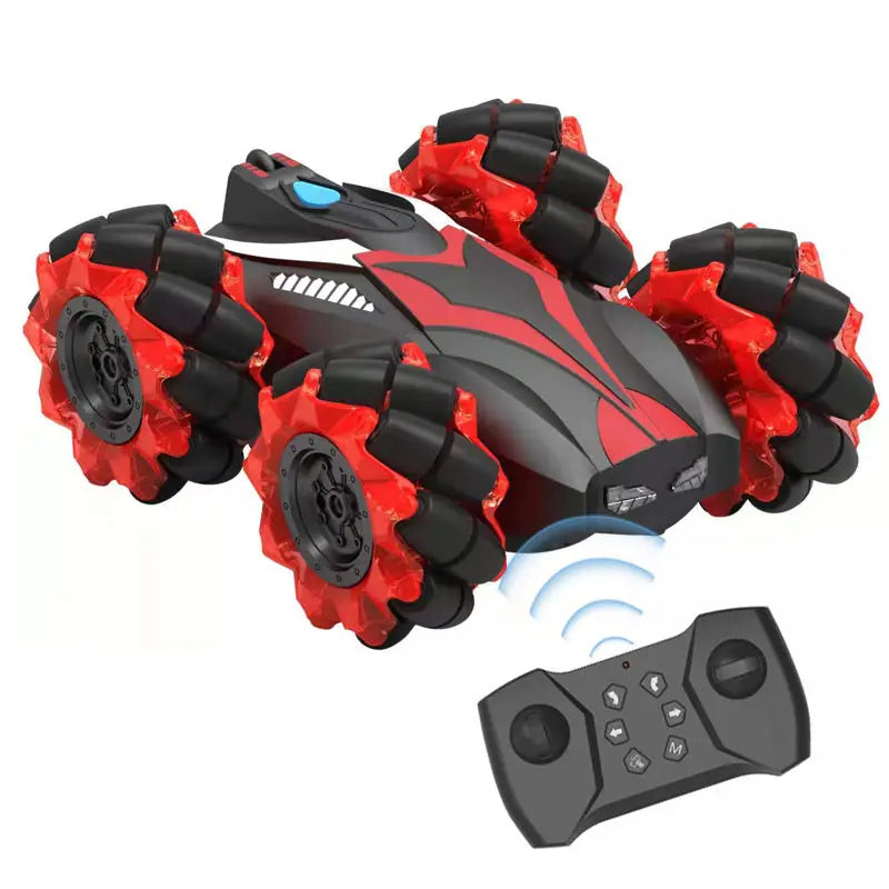 HKM-777747 Dual-Side Spray RC Stunt Car - 360° Rotating Remote Control Truck for Kids 5+