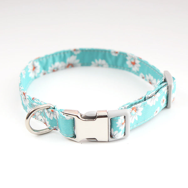 HKM-7778621 Stylish Cotton Dog Collar with Durable Alloy Buckle - Available in Vibrant Colors