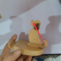 HKM-777875 Beech Wood Lazy Phone Holder – Custom Lettering Mobile Stand with Unique Animal Designs