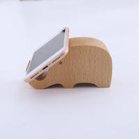 HKM-777875 Beech Wood Lazy Phone Holder – Custom Lettering Mobile Stand with Unique Animal Designs