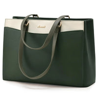 HKM-777875 Waterproof PU Leather 15.6-17.3 Inch Business Tote Bag for Women - Classic Office Briefcase