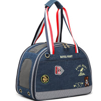 HKM-7779005 Portable Japanese Style Pet Diaper Bag - Denim, Cartoon Pattern, Medium Hard, 43cm x 20cm x 30cm