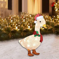 HKM-777939 Outdoor Duck Scarf Lighting Ground Decoration - Iron and Acrylic Options Available