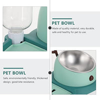 HKM-7780029 Automatic Slow Feeder Pet Bowl with Stainless Steel and Detachable Water Tray for Dogs and Cats