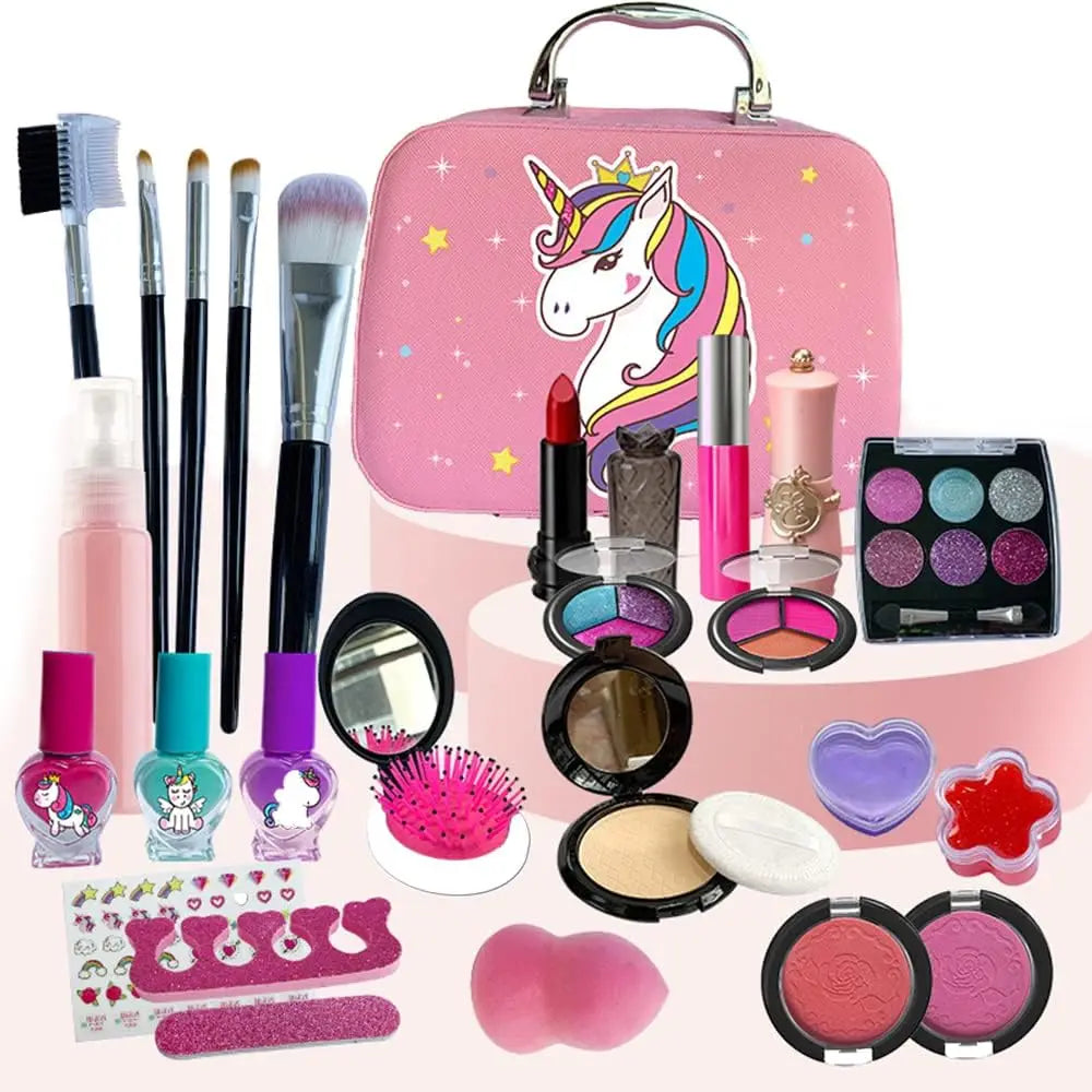 HKM-778003 Kids Unicorn Makeup Set | Educational Role Play Cosmetic Toy for Ages 2-13