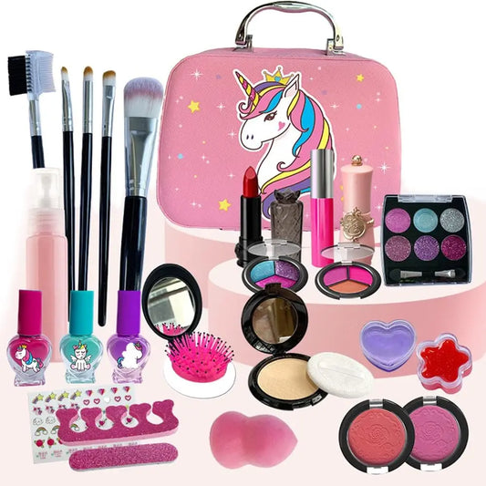 HKM-778003 Kids Unicorn Makeup Set | Educational Role Play Cosmetic Toy for Ages 2-13