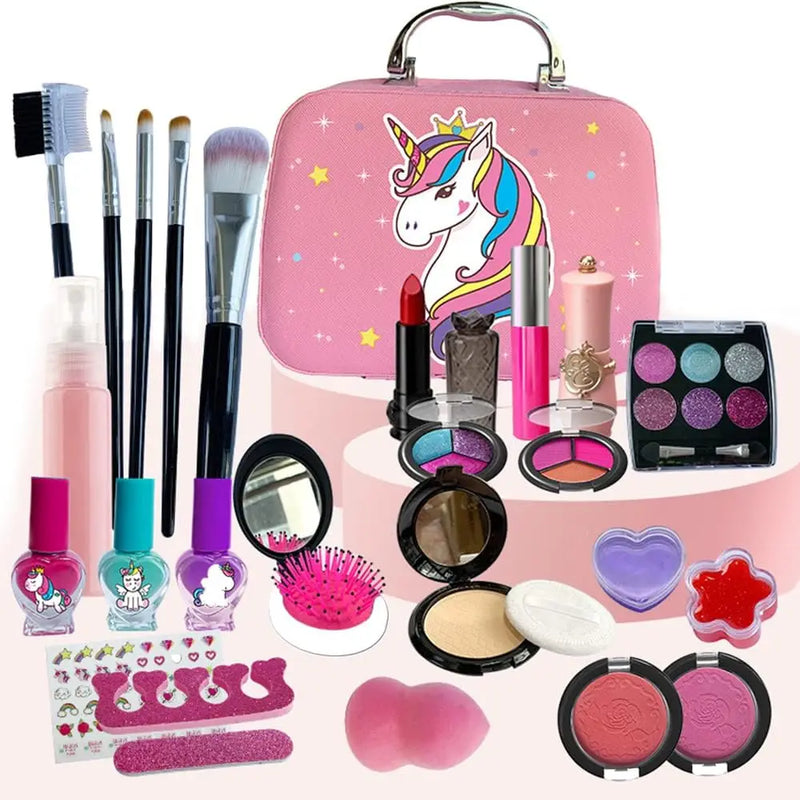 HKM-778003 Kids Unicorn Makeup Set | Educational Role Play Cosmetic Toy for Ages 2-13