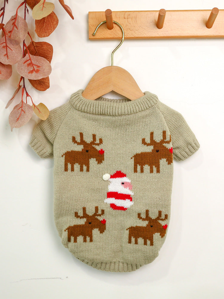 HKM-7780541 Fashion Printed Acrylic Dog Sweater for All Seasons - Warm and Stylish Pet Clothing