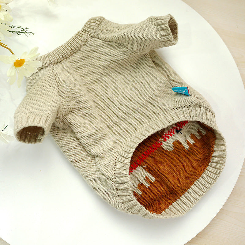 HKM-7780541 Fashion Printed Acrylic Dog Sweater for All Seasons - Warm and Stylish Pet Clothing