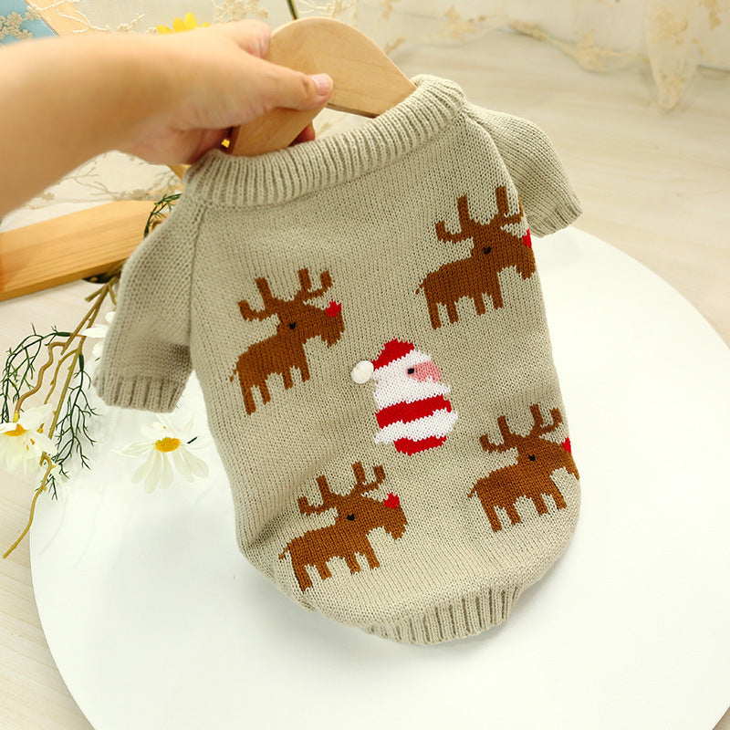 HKM-7780541 Fashion Printed Acrylic Dog Sweater for All Seasons - Warm and Stylish Pet Clothing